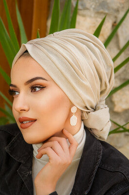 Gold Shimmer Turban with Scrunchie image 2