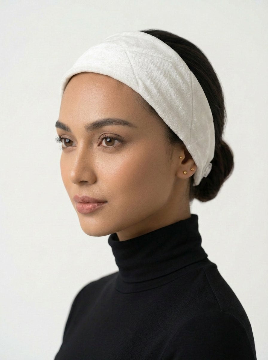 Non-Slip Velvet Headband · White
