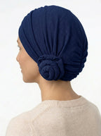 Navy Ruched Multi-Wear Turban