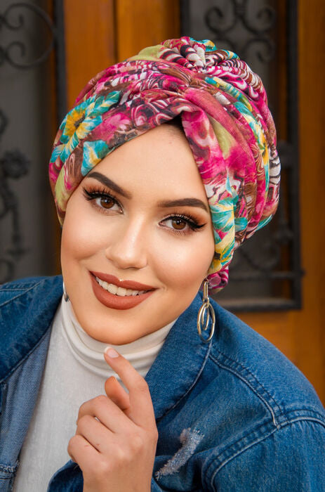 Splash of Color Turban with Scrunchie image 3