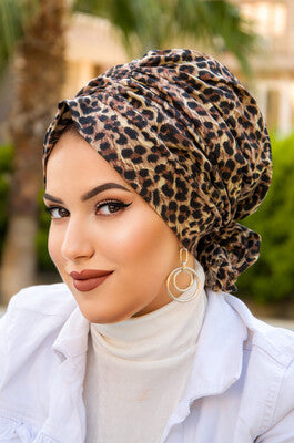 Leopard Turban with Scrunchie image 0