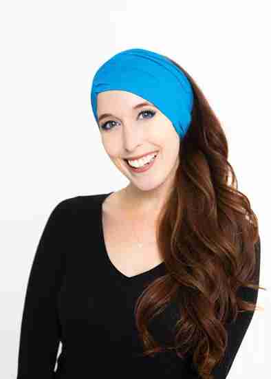 Ruched Side-Swept Bang Tube - Sky Blue image