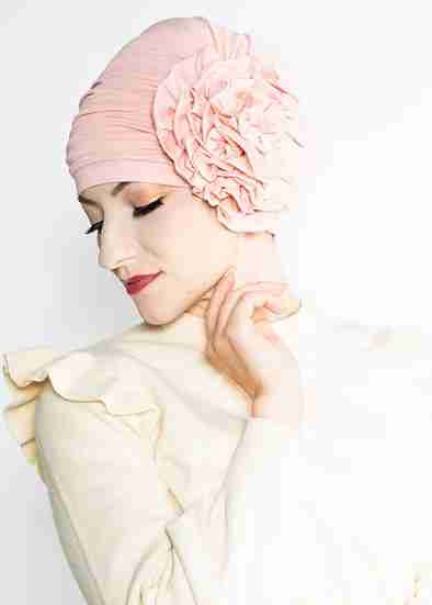 Flower Turban - Solid Colors - Powder image