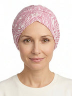 Pink Tiger Print Ruched Multi-Wear Turban