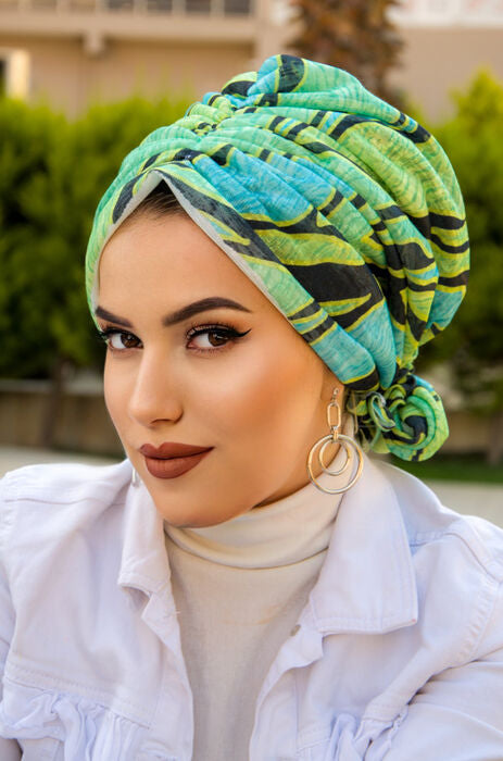 Tiger Turban with Scrunchie image 1