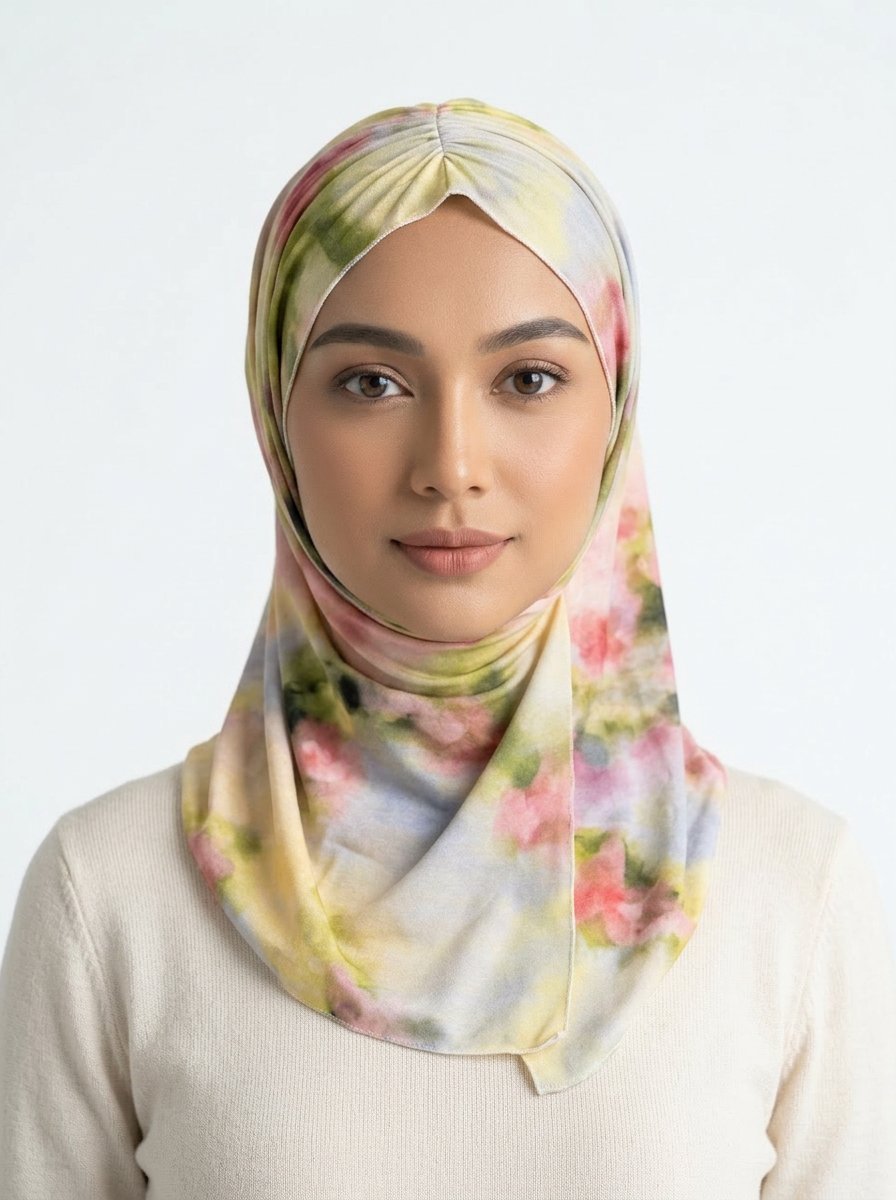 Floral Watercolor Ruched Multi-Wear Turban