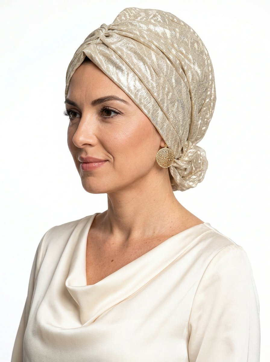 Gold Shimmer Waves Limited Edition Turban