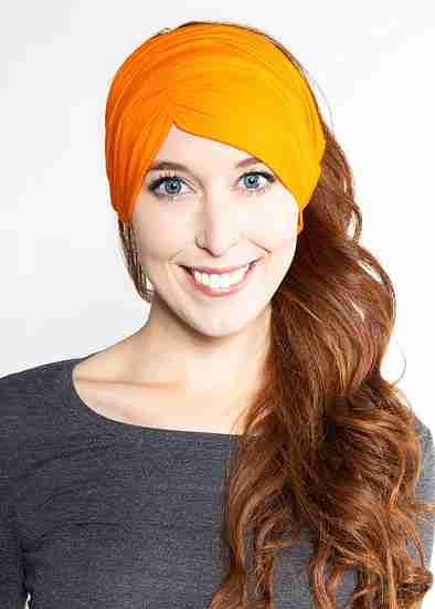 Ruched Side-Swept Bang Tube - Orange image