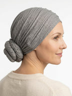 Heather Gray Ruched Multi-Wear Turban