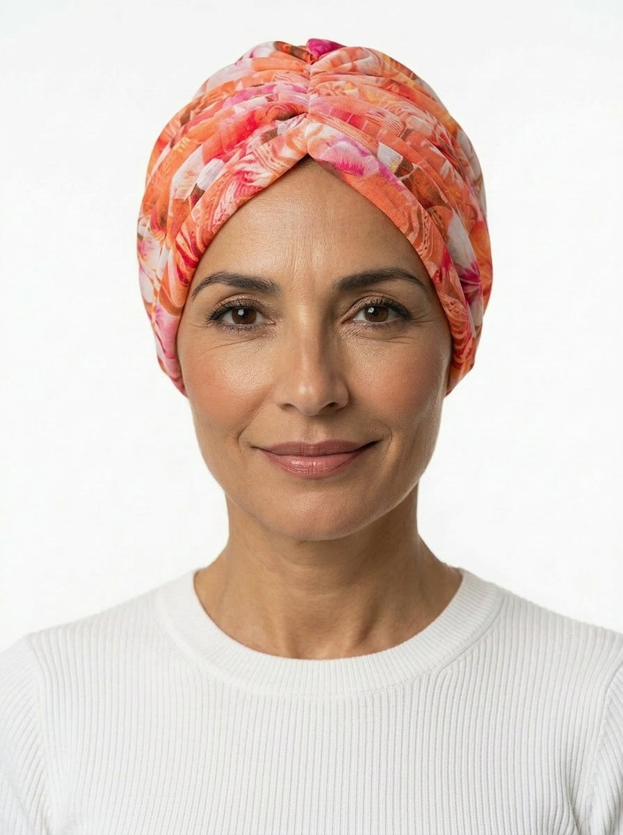 Orange Floral Dream Limited Edition Turban