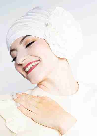 Flower Turban - Solid Colors - Cream image