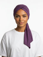 Purple Ruched Multi-Wear Turban