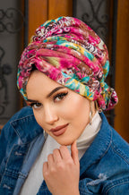 Splash of Color Turban with Scrunchie image 0