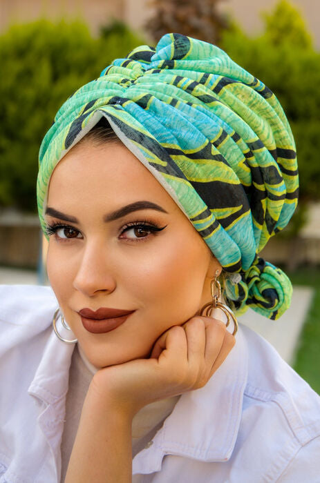 Tiger Turban with Scrunchie image 0