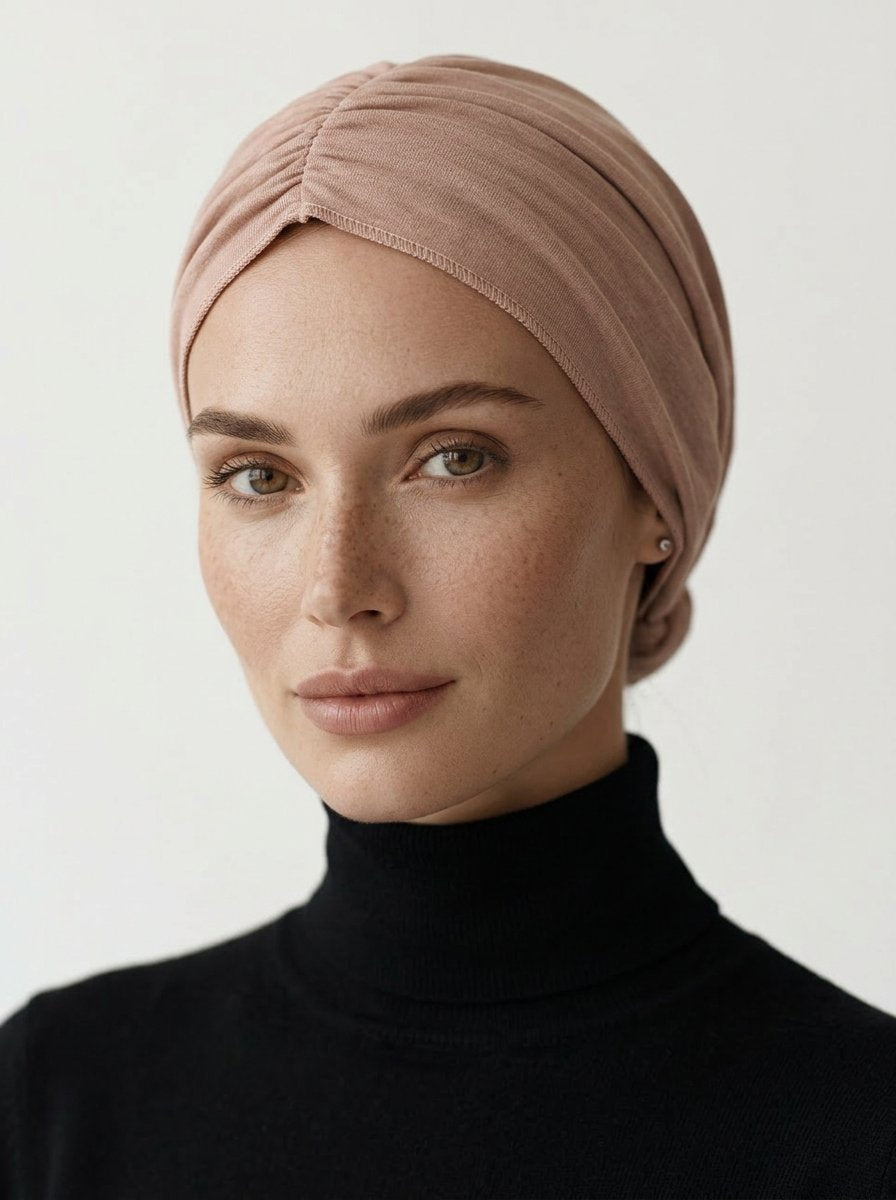 Nude Ruched Multi-Wear Turban
