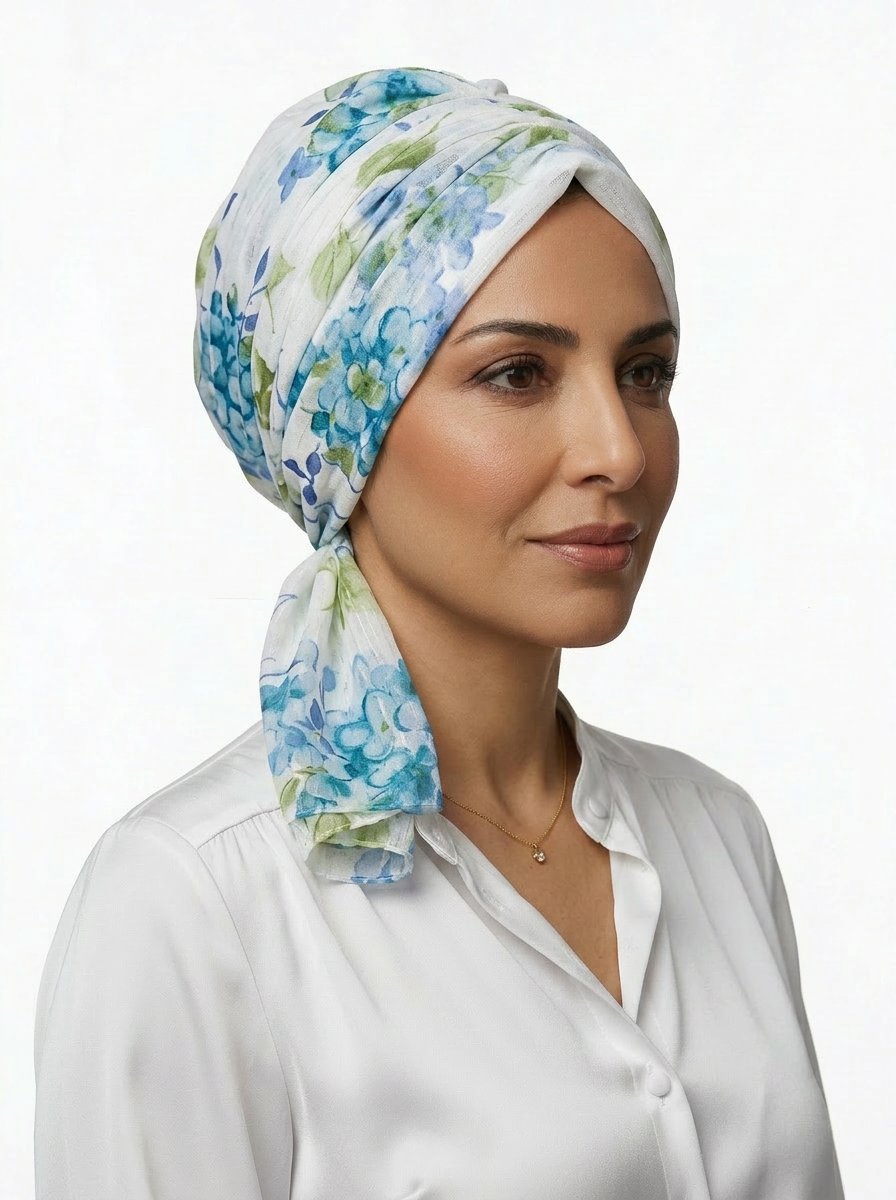 Blue Spring Floral Limited Edition Turban