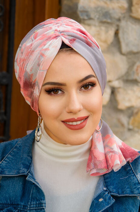 Floral Turban with Scrunchie image 1