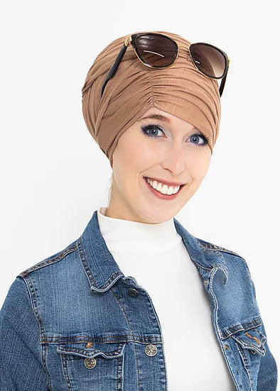 Ruched Side-Swept Bang Scarf