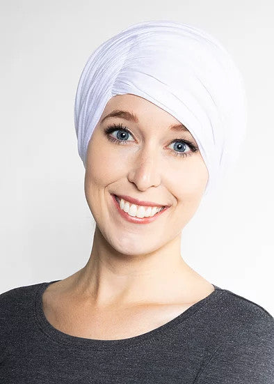 Ruched Side-Swept Bang Scarf