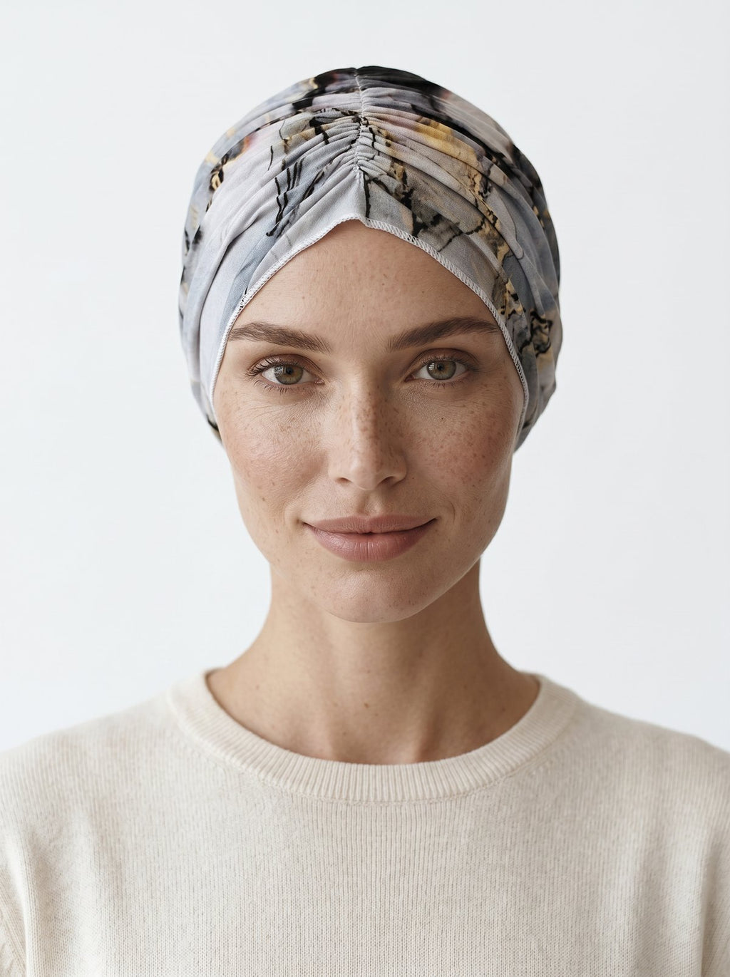Night Marble Ruched Multi-Wear Turban