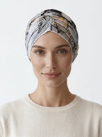 Night Marble Ruched Multi-Wear Turban