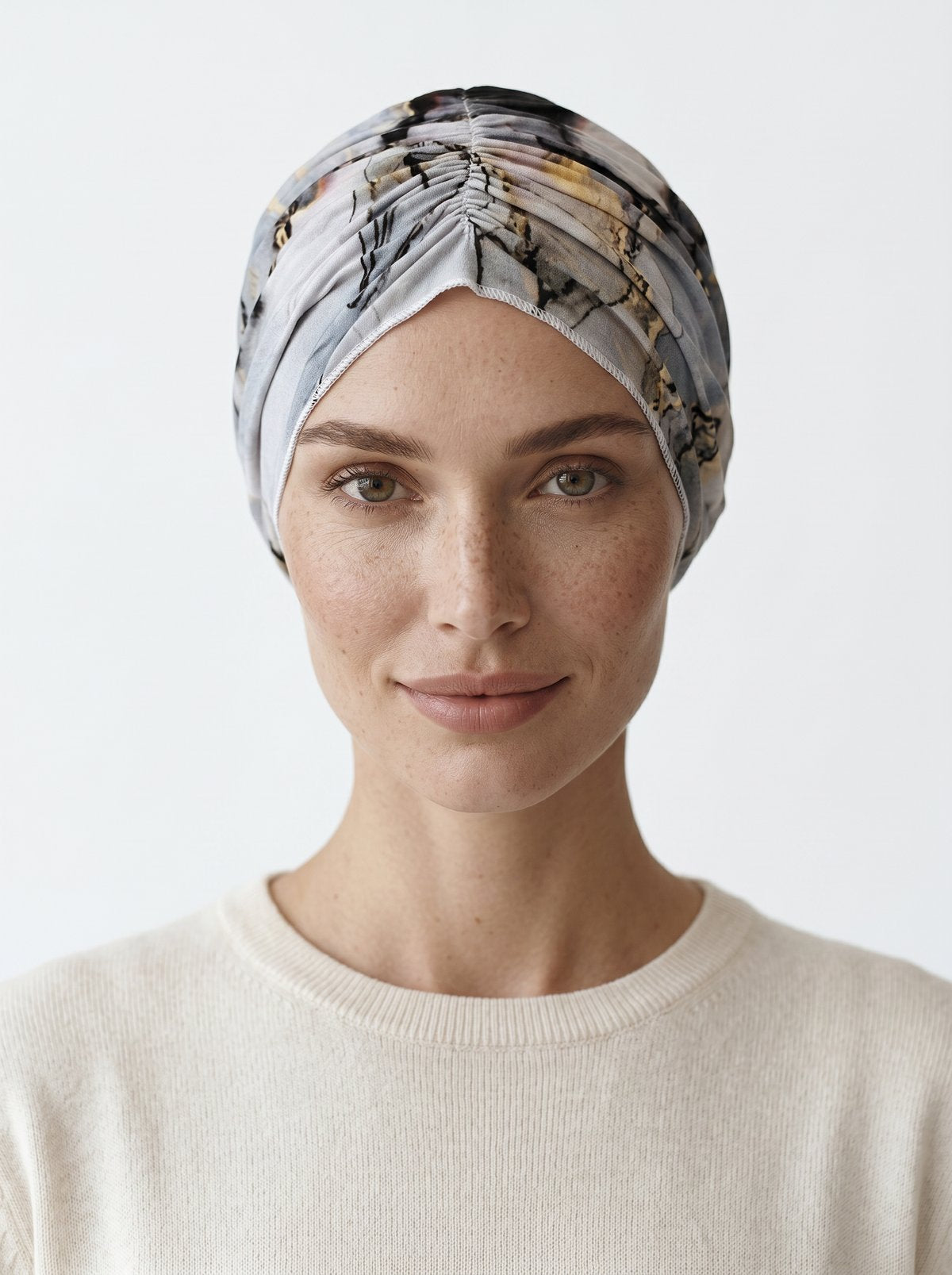 Night Marble Ruched Multi-Wear Turban