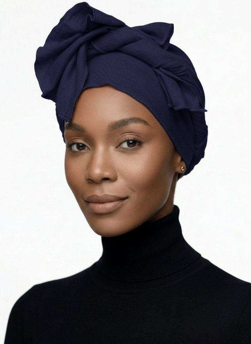 Navy Classic Multi-Wear Turban