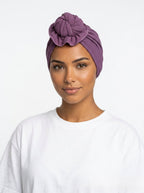 Purple Ruched Multi-Wear Turban