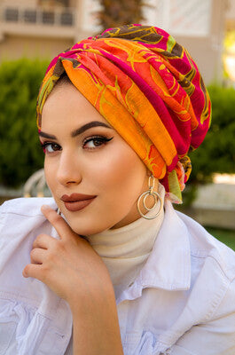 Sunset Breeze Turban with Scrunchie image 0