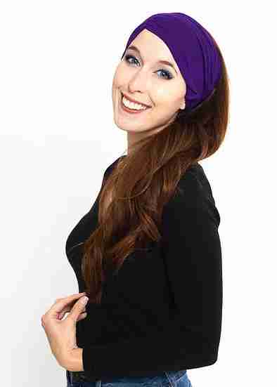 Ruched Side-Swept Bang Tube - Purple image