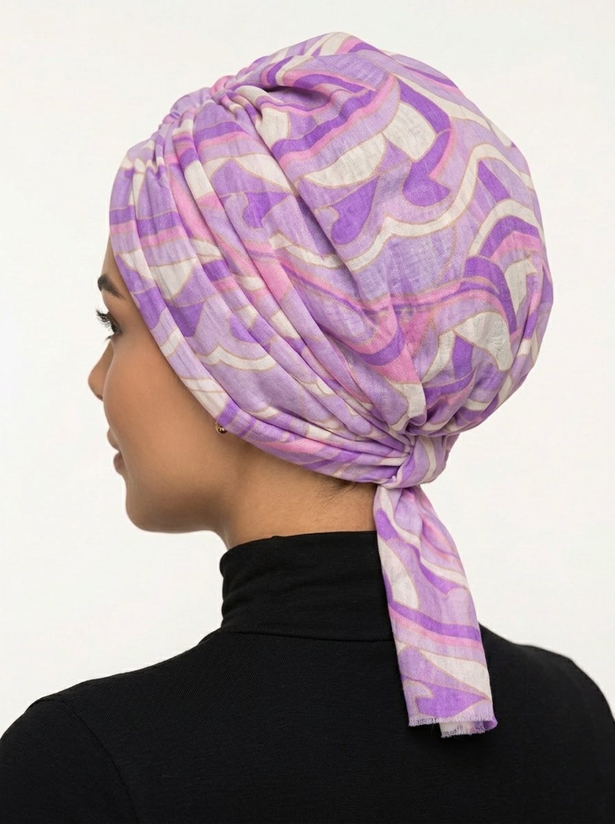 Lilac Geometric Limited Edition Turban