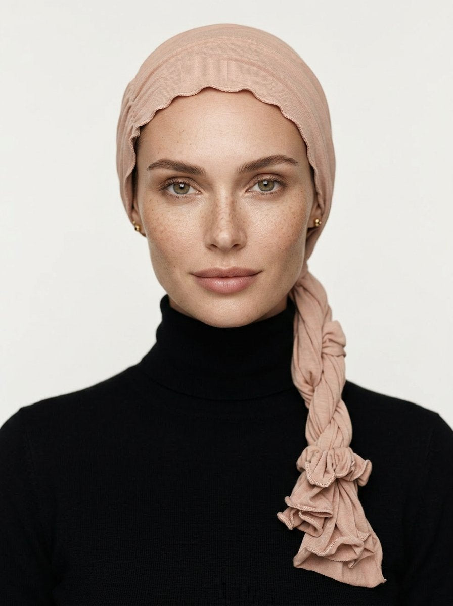 Nude Ruched Multi-Wear Turban