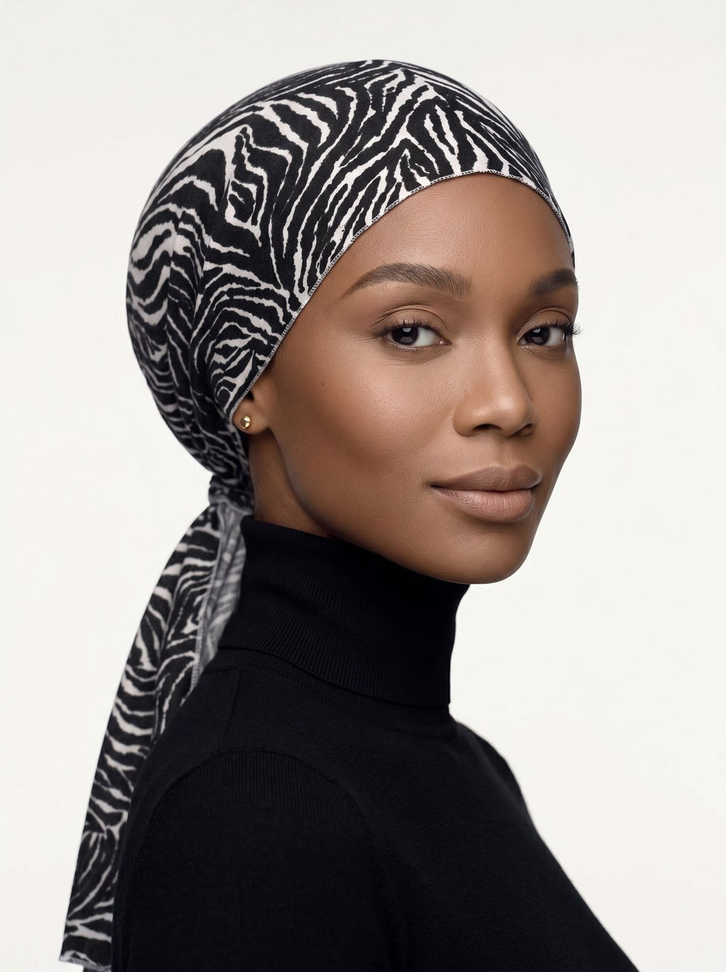 Black Tiger Print Classic Multi-Wear Turban