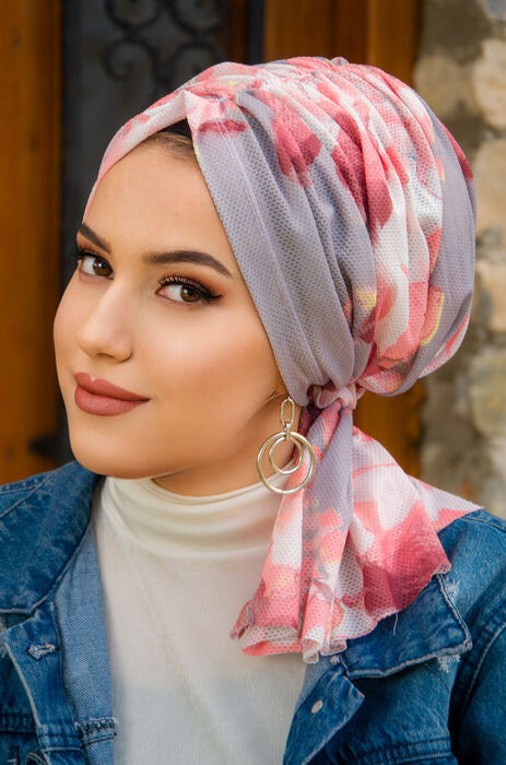 Floral Turban with Scrunchie image 2