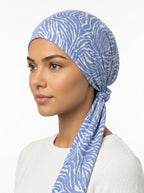 Blue Tiger Print Classic Multi-Wear Turban