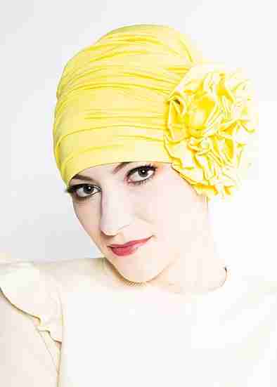 Flower Turban - Solid Colors - Yellow image