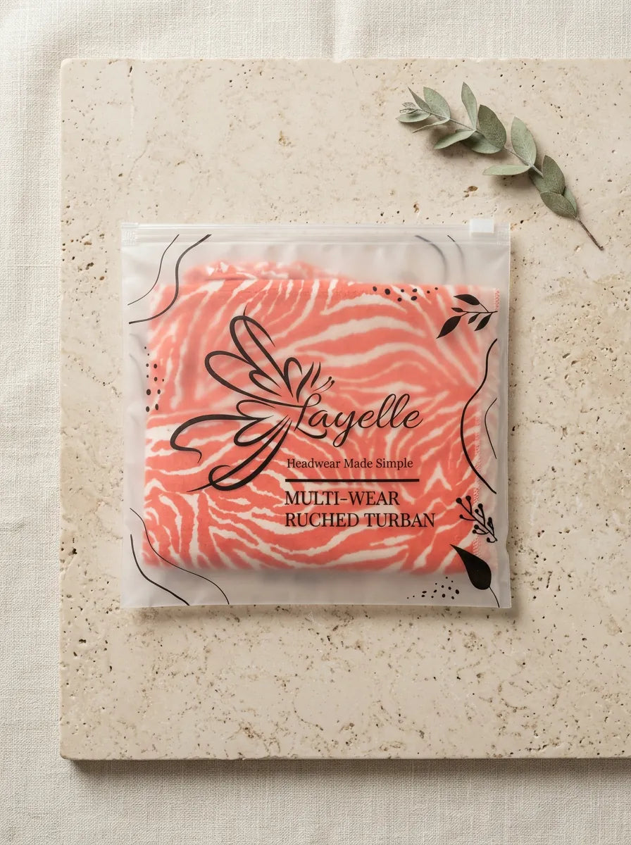 Pouch arrives on linen surface